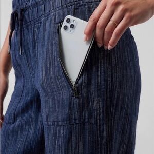 Athleta Cabo Linen Wide Leg Pant